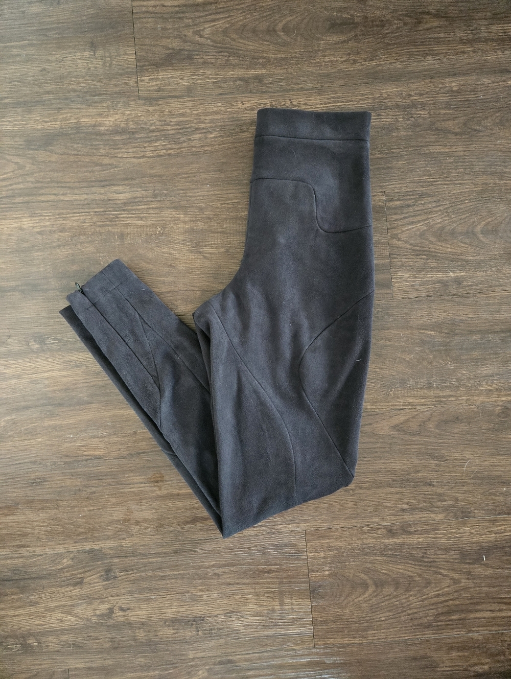 Robert Rodriguez Designer Black High-Rise Faux Suede Pants 2